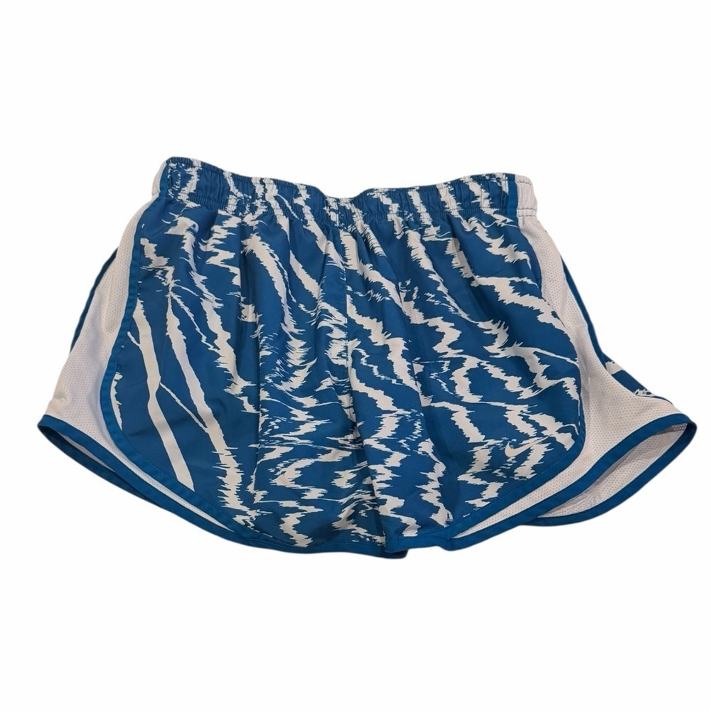 Nike Dri-Fit Women’s Running Shorts Blue and White Summer Active Size Medium